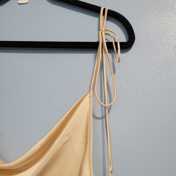 Orseund Iris Drawstring Dress in Champagne Size Large - Picture 9 of 16